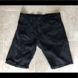 Zara - Men’s Ripped Denim Bermuda Short